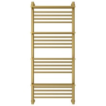 Полотенцесушитель водяной 1200х500 золотой матовый Сунержа Богема с полкой+ 032-0224-1250