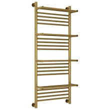 Полотенцесушитель водяной 1200х500 состаренная бронза Сунержа Богема с полкой+ 05-0224-1250