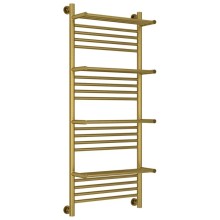 Полотенцесушитель водяной 1200х500 состаренная латунь Сунержа Богема с полкой+ 051-0224-1250