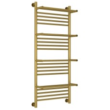 Полотенцесушитель водяной 1200х500 состаренная латунь Сунержа Богема с полкой+ 051-0224-1250