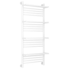 Полотенцесушитель водяной 1200х500 белый глянец Сунержа Богема с полкой+ 12-0224-1250