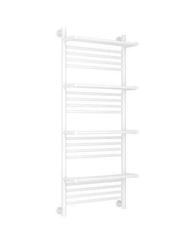 Полотенцесушитель водяной 1200х500 белый глянец Сунержа Богема с полкой+ 12-0224-1250