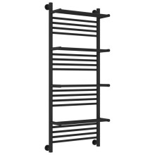 Полотенцесушитель водяной 1200х500 черный матовый Сунержа Богема с полкой+ 31-0224-1250