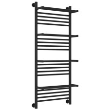 Полотенцесушитель водяной 1200х500 черный матовый Сунержа Богема с полкой+ 31-0224-1250