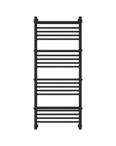 Полотенцесушитель водяной 1200х500 черный матовый Сунержа Богема с полкой+ 31-0224-1250