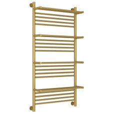 Полотенцесушитель водяной 1200х600 золотой матовый Сунержа Богема с полкой+ 032-0224-1260