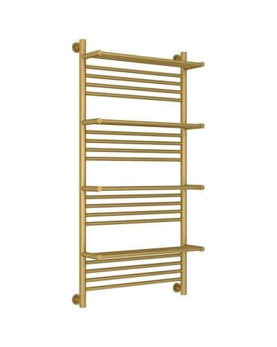 Полотенцесушитель водяной 1200х600 золотой матовый Сунержа Богема с полкой+ 032-0224-1260