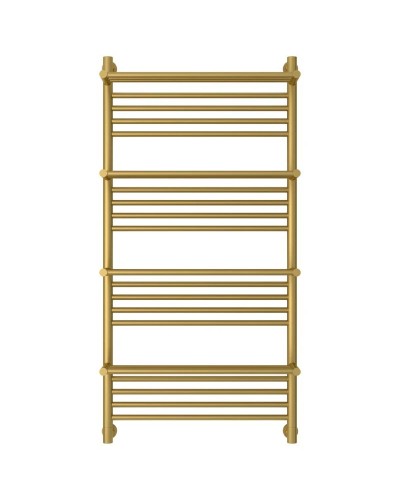 Полотенцесушитель водяной 1200х600 золотой матовый Сунержа Богема с полкой+ 032-0224-1260
