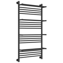 Полотенцесушитель водяной 1200х600 темный титан муар Сунержа Богема с полкой+ 15-0224-1260