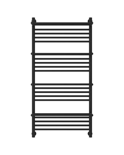 Полотенцесушитель водяной 1200х600 черный матовый Сунержа Богема с полкой+ 31-0224-1260