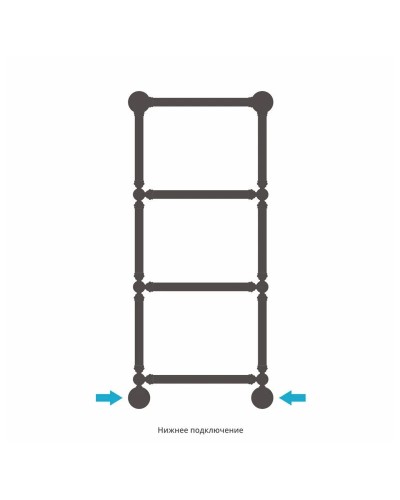 Полотенцесушитель водяной 960х400 состаренная латунь Сунержа Ренессанс 1304 051-0280-9640