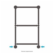 Полотенцесушитель водяной 860х500 состаренная латунь Сунержа Ренессанс 1304 051-0280-8650
