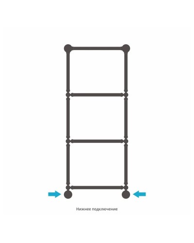 Полотенцесушитель водяной 1260х500 белый матовый Сунержа Ренессанс 1304 30-0280-1250