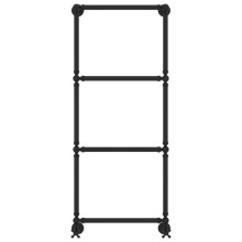 Полотенцесушитель водяной 1260х500 черный матовый Сунержа Ренессанс 1304 31-0280-1250