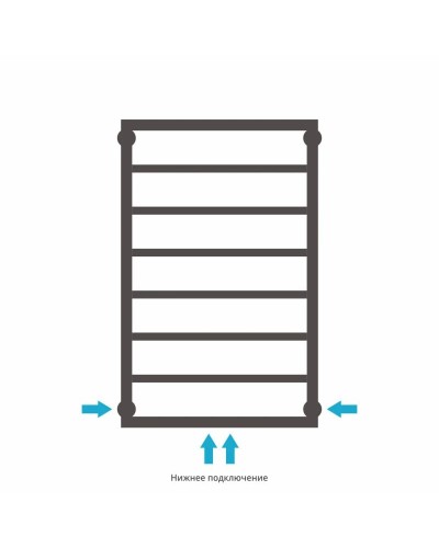 Полотенцесушитель водяной 800х500 шампань Сунержа Канцлер 020-0254-8050