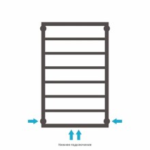 Полотенцесушитель водяной 800х500 состаренная латунь Сунержа Канцлер 051-0254-8050