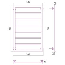 Полотенцесушитель водяной 800х500 белый матовый Сунержа Канцлер 30-0254-8050