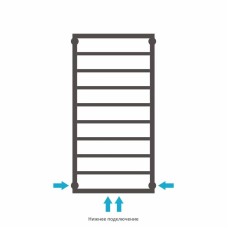 Полотенцесушитель водяной 1000х500 античное белое золото Сунержа Канцлер 10-0254-1050