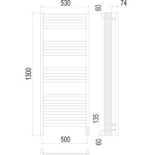 Электрический полотенцесушитель Terminus Енисей П15 500x1300 R 4670078526274 Хром