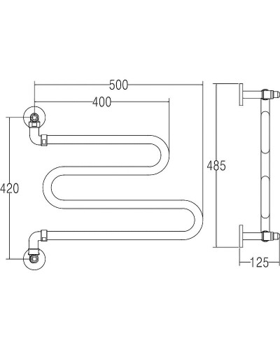 Водяной полотенцесушитель Margaroli Vento 406GO Золото