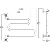 Водяной полотенцесушитель Margaroli Vento 406OB Бронза