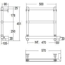 Электрический полотенцесушитель Margaroli Sole 540-3 BOX 5404703CRNB Хром