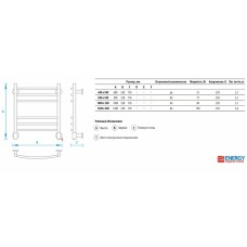 Электрический полотенцесушитель Energy Ergo 1000x500 EETR0ERGO1005000000 Хром