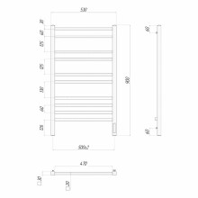 Электрический полотенцесушитель Lemark Unit 50х90 LM45910Z Хром