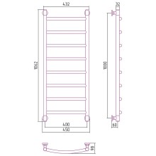 Водяной полотенцесушитель Сунержа Галант+ 1000х400 00-0200-1040 Хром