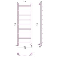 Водяной полотенцесушитель Сунержа Галант+ 1200х400 00-0200-1240 Хром