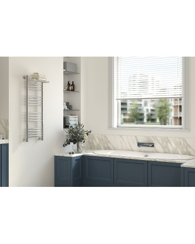 Водяной полотенцесушитель Сунержа Богема+ 1000х500 31-0223-1050 с полкой Черный матовый