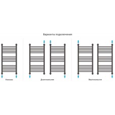 Водяной полотенцесушитель Сунержа Богема+ 800х500 31-0223-8050 с полкой Черный матовый