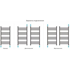 Водяной полотенцесушитель Сунержа Богема+ прямая 1000х500 31-0220-1050 Черный матовый