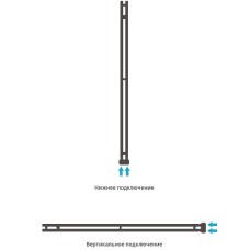 Водяной полотенцесушитель Сунержа Нюанс EU50+ 1545х50 31-0212-1545 Черный матовый