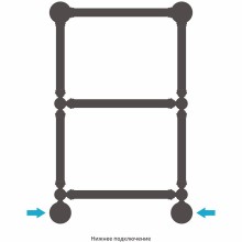 Водяной полотенцесушитель Сунержа Ренессанс 1304 660х400 03-0280-6640 Золото