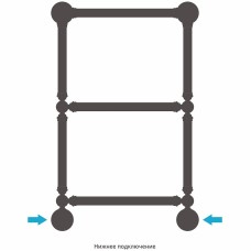 Водяной полотенцесушитель Сунержа Ренессанс 1304 660х400 03-0280-6640 Золото