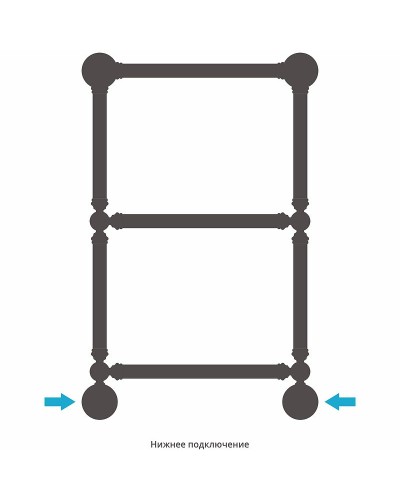 Водяной полотенцесушитель Сунержа Ренессанс 1304 660х400 03-0280-6640 Золото