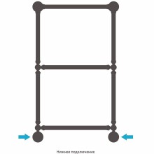 Водяной полотенцесушитель Сунержа Ренессанс 1304 860х500 03-0280-8650 Золото