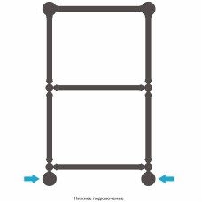 Водяной полотенцесушитель Сунержа Ренессанс 1304 860х500 03-0280-8650 Золото