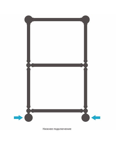 Водяной полотенцесушитель Сунержа Ренессанс 1304 860х500 03-0280-8650 Золото