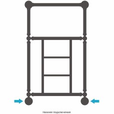 Водяной полотенцесушитель Сунержа Ренессанс 1452 860х500 020-0282-8650 с полкой Шампань