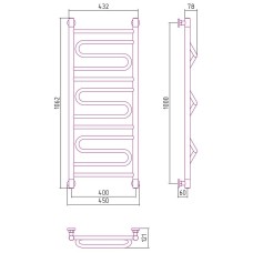 Водяной полотенцесушитель Сунержа Элегия+ 1000х400 00-0205-1040 Хром