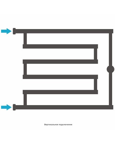 Водяной полотенцесушитель Сунержа High-Tech L 500x650 12-0052-5065 Белый