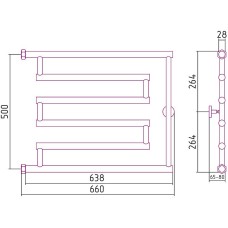 Водяной полотенцесушитель Сунержа High-Tech L 500x650 12-0052-5065 Белый