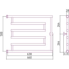 Водяной полотенцесушитель Сунержа High-Tech L 500x650 30-0052-5065 Белый матовый