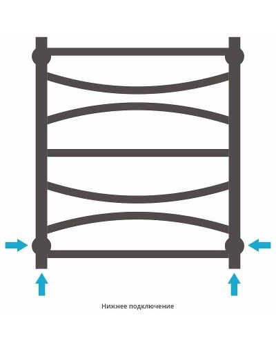 Водяной полотенцесушитель Сунержа Ажур 600х500 00-0255-6050 Хром