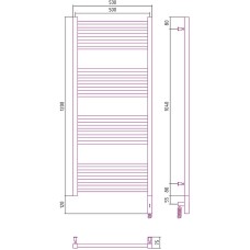 Электрический полотенцесушитель Сунержа Модус 3.0 1200x500 R 31-5701-1250 Черный матовый