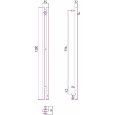 Электрический полотенцесушитель Сунержа Нюанс 3.0 1200x85 R 00-5843-1253 Хром