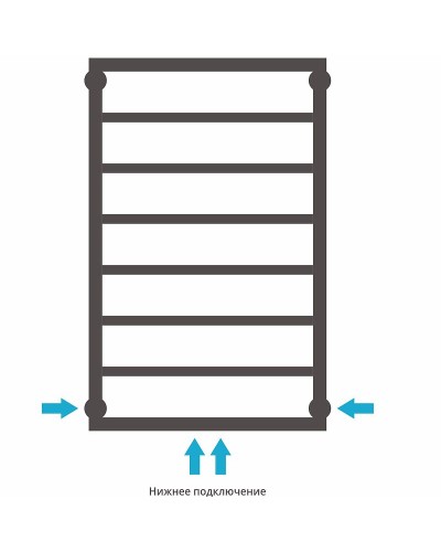 Водяной полотенцесушитель Сунержа Канцлер 800х500 31-0254-8050 Черный матовый
