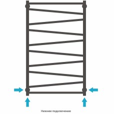Водяной полотенцесушитель Сунержа Сирокко 1000x400 31-0253-1040 Черный матовый